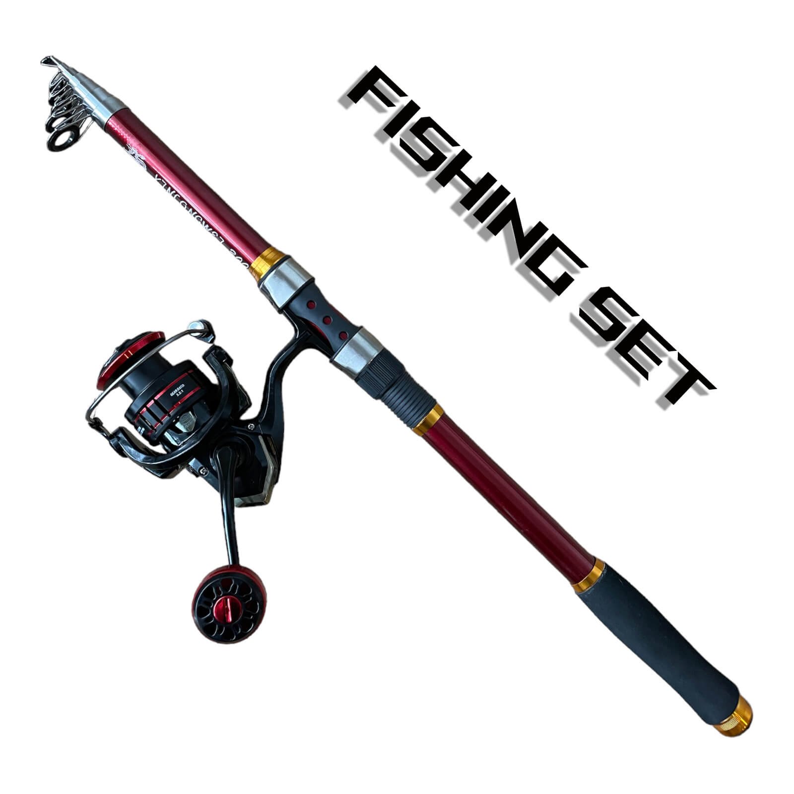 Fishing Rod Set Red - BisonHobby